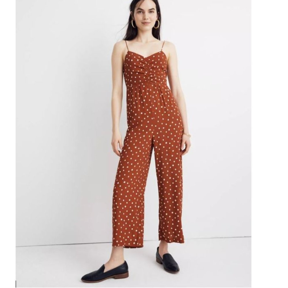 Madewell Ruched Wide-Leg Jumpsuit